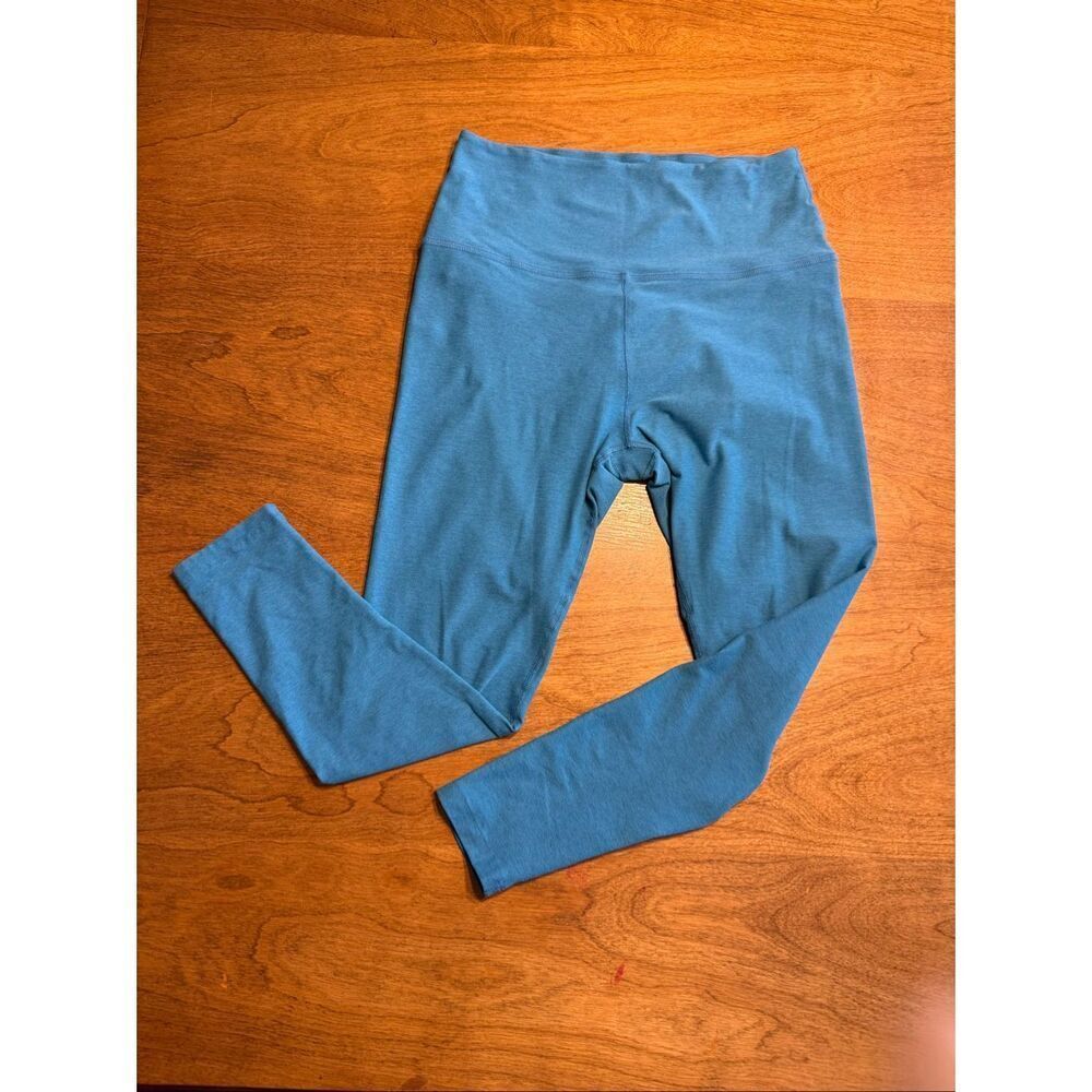 Beyond Yoga Women's Pull-On Stretch Cropped Leggings Heather Blue Size Large